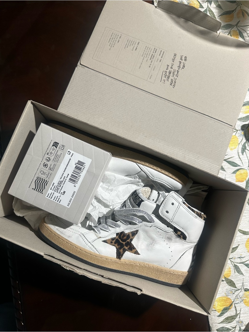 Women's Sky-Star with signature and leopard print pony skin inserts
